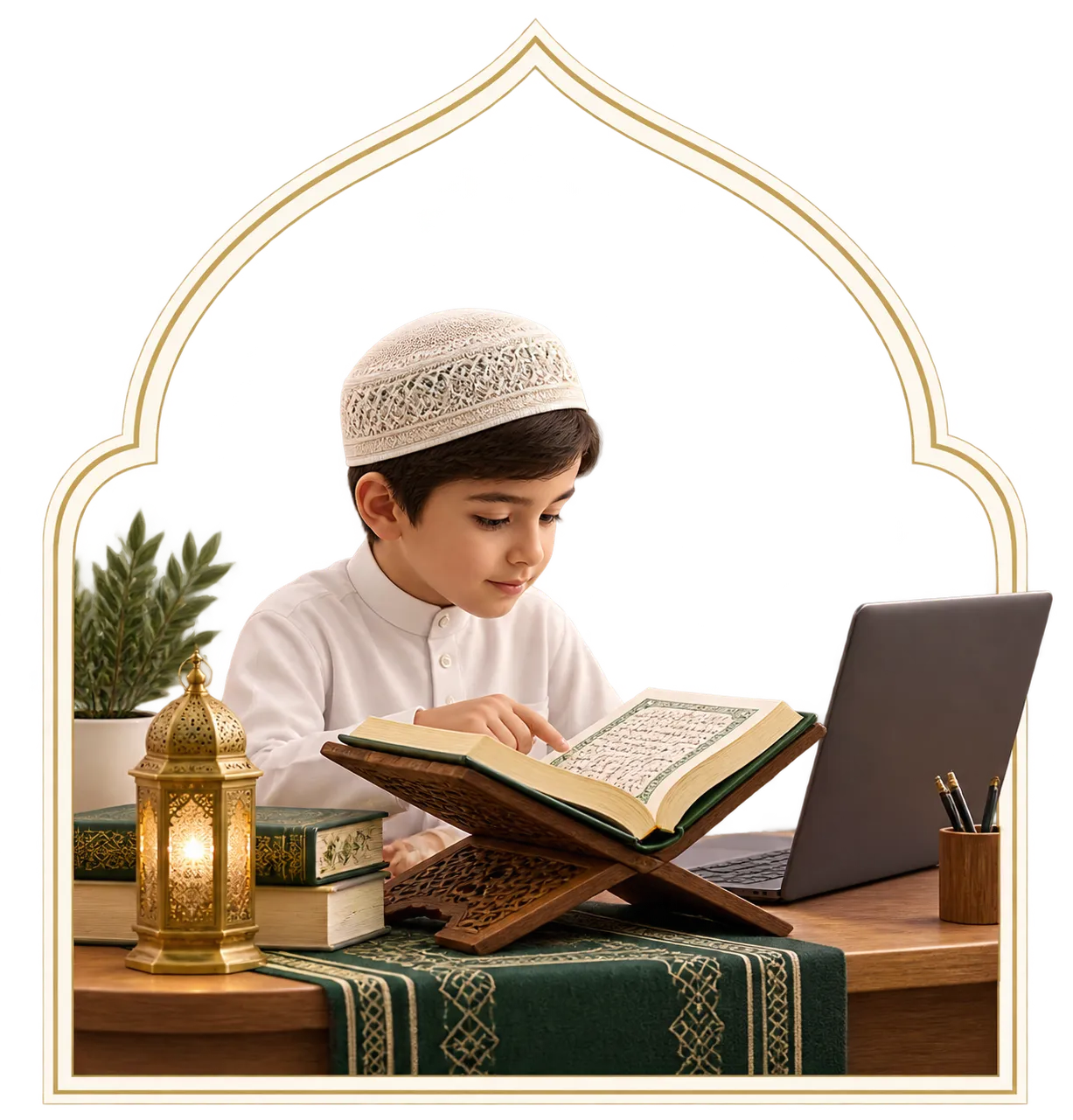 Student studying the Quran online with Al Hussam Online Quran Academy